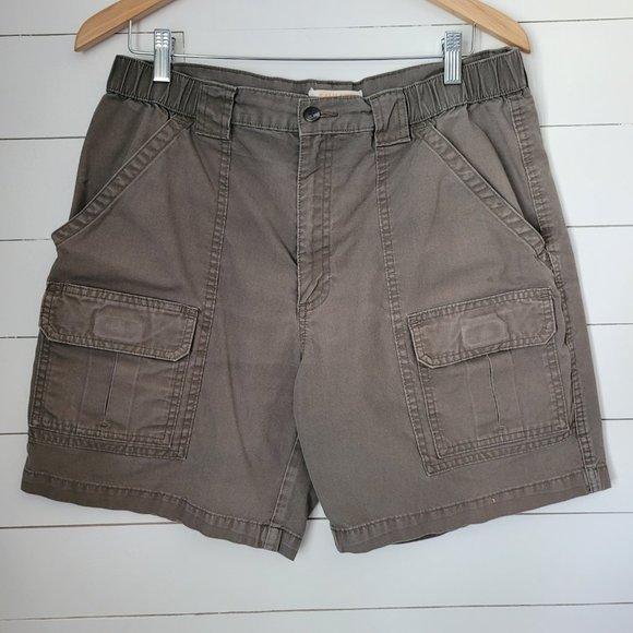 Savane Shorts Mens Savane Olive Green Hiking Cargo Shorts Waist 34